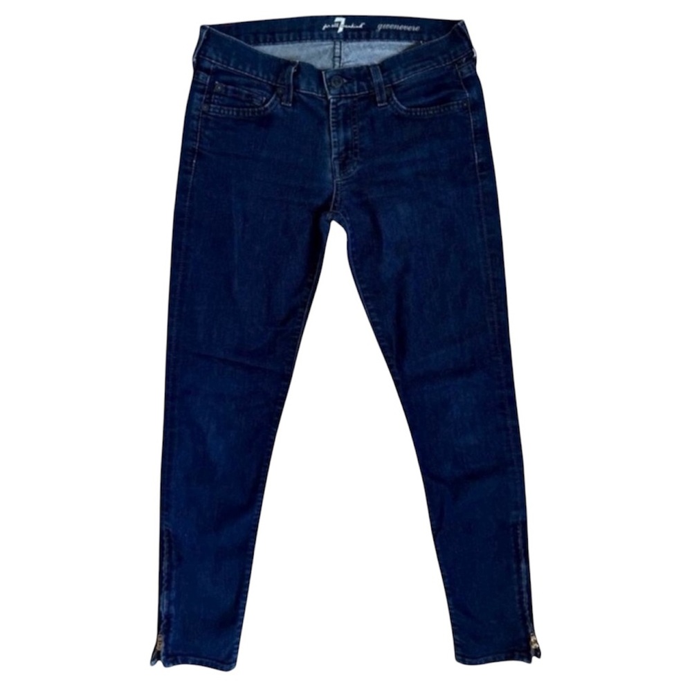 7 for All Mankind Gwenevere Jean Dark Wash Skinny Stretchy Denim Pant Women Sz26